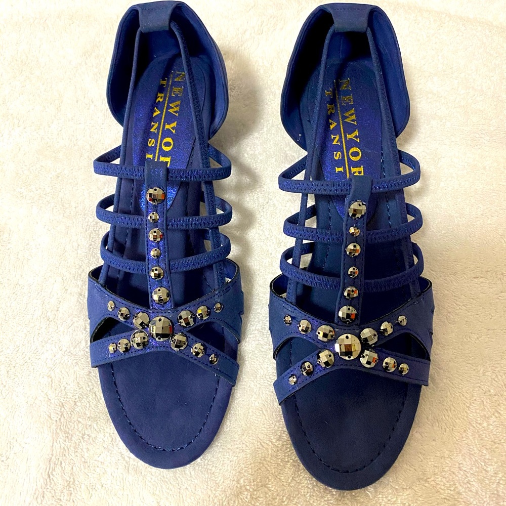 New York Transit 9.5M Dark Blue Sandals